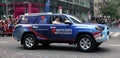 Telemundo Vehicle At The Puerto Rican Day Parade. Royalty Free Stock Photo