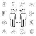 Telepathy icon. Mad science icons universal set for web and mobile Royalty Free Stock Photo