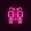 Telepathy neon icon. Elements of Mad science set. Simple icon for websites, web design, mobile app, info graphics Royalty Free Stock Photo