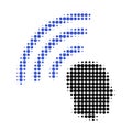 Telepathy Waves Halftone Dotted Icon Royalty Free Stock Photo