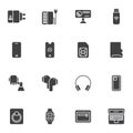 Telephone accessories vector icons set Royalty Free Stock Photo