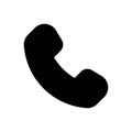 Telephone black glyph ui icon