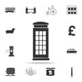 telephone booth of England icon. Detailed set of United Kingdom culture icons. Premium quality graphic design. One of the collecti Royalty Free Stock Photo