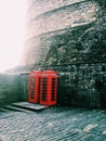 Telephone booths at Edinburgh castle