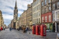 Telephone Booths on the Royal Mile in Edinburgh