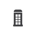 Telephone box icon vector