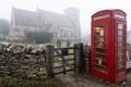 Telephone box near Snowshill church in theCotswolds.