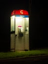 Payphone at night in regional town