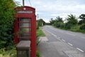 Old Fashioned Red Telephone Box, England, UK Royalty Free Stock Photo