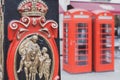 Telephone boxes in London Royalty Free Stock Photo