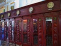 Telephone boxes Post Office Ho Chi Minh City Royalty Free Stock Photo