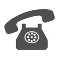 Telephone, call, communication, calling gray icon