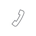 Telephone call, contact us, handset, phone thin line icon. Linear vector symbol