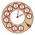 The telephone clock Royalty Free Stock Photo