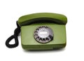 Telephone collection - old analogue disk phone Royalty Free Stock Photo