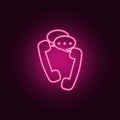 telephone communication icon. Elements of Conversation and Friendship in neon style icons. Simple icon for websites, web design, Royalty Free Stock Photo