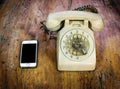 Telephone comparison Royalty Free Stock Photo