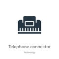 Telephone connector icon vector. Trendy flat telephone connector icon from technology collection isolated on white background. Royalty Free Stock Photo