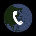 Phone call connecting with people around the world Royalty Free Stock Photo