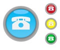 Telephone contact buttons