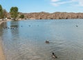 Telephone Cove campground, Lake Mohave Royalty Free Stock Photo