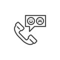 Telephone customer feedback line icon Royalty Free Stock Photo