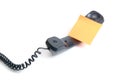 Telephone with empty sticky note