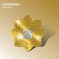 telephone gold button. Vector illustration decorative design
