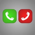 Telephone Handset Vector Icon Royalty Free Stock Photo