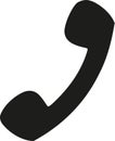 Telephone handset vector Royalty Free Stock Photo