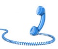 Telephone handset on white