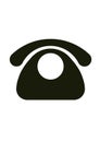 Black Color Landline telephone icon