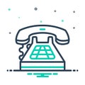 Mix icon for Telephone, call and communication Royalty Free Stock Photo