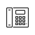 Black line icon for Telephone, cellular and landline Royalty Free Stock Photo