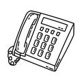 Telephone Icon. Doodle Hand Drawn or Outline Icon Style Royalty Free Stock Photo