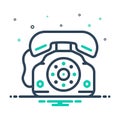 Mix icon for Telephone, phone and landline Royalty Free Stock Photo