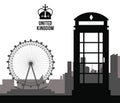 Telephone icon. United kingdom design. graphic