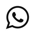 Whatsapp logo icon vector. Simple telephone sign in modern design style for web site and mobile app. EPS10 Royalty Free Stock Photo