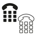 Telephone Keypad Icon Set. Classic Dial Pad Symbols. Communication Buttons Design. Vector illustration. EPS 10.