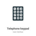 Telephone keypad vector icon on white background. Flat vector telephone keypad icon symbol sign from modern user interface Royalty Free Stock Photo