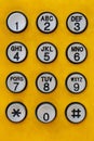 Telephone keys number