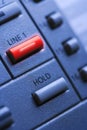 Telephone with Lit Line One Button Royalty Free Stock Photo