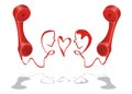 Telephone love line Royalty Free Stock Photo