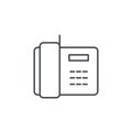 Telephone, office phone thin line icon. Linear vector symbol