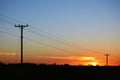 Telephone Poles at Sunset