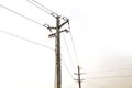 Telephone poles and wires Royalty Free Stock Photo