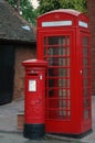 Telephone and Post Boxes Royalty Free Stock Photo
