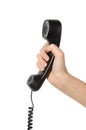 Telephone receiver in hand Royalty Free Stock Photo