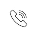 Telephone ringing outline icon