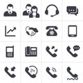 Telephone Sales Icons vector art